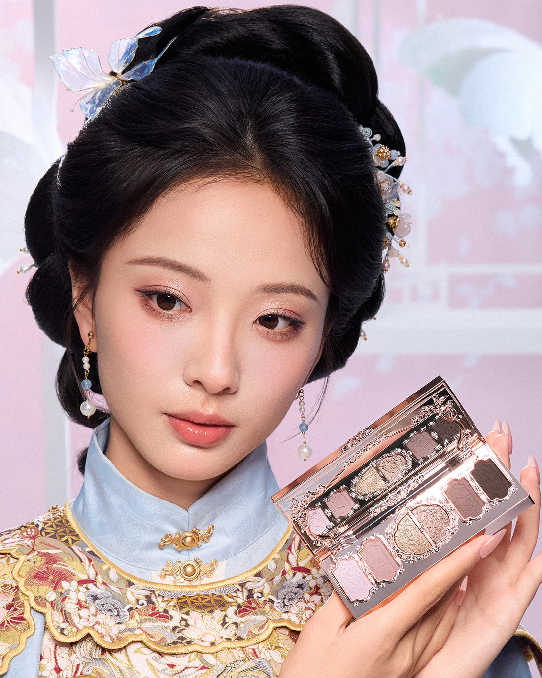 Butterfly Cloud Collar Embossed Six-Color Makeup Palette - Image 21