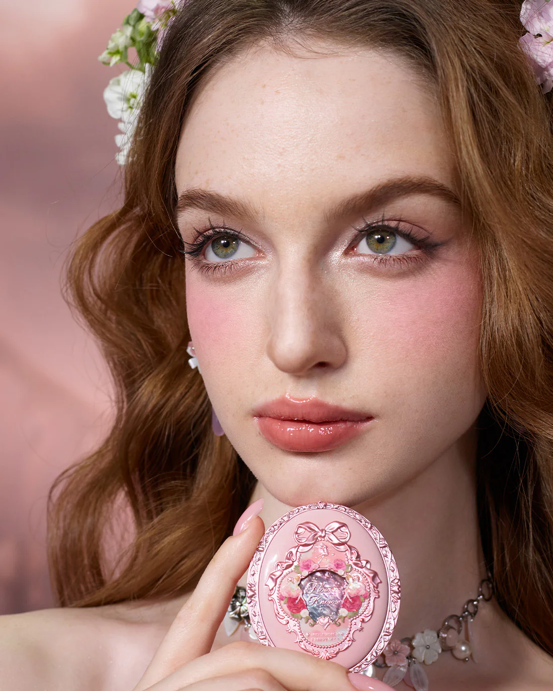 Midsummer Fairytales Velvet Embossed Blush - Image 11