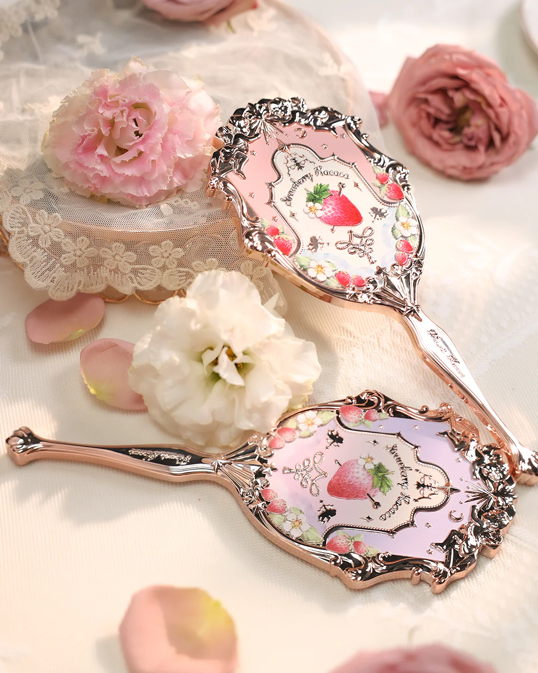 Strawberry Rococo Hand Mirror - Image 4