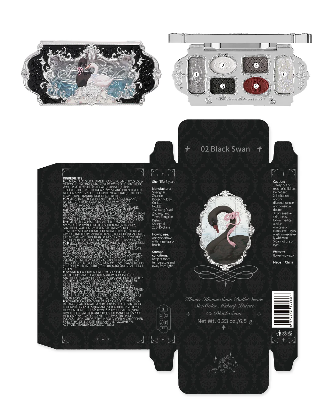 Swan Ballet Six-Color Makeup Palette - Image 16