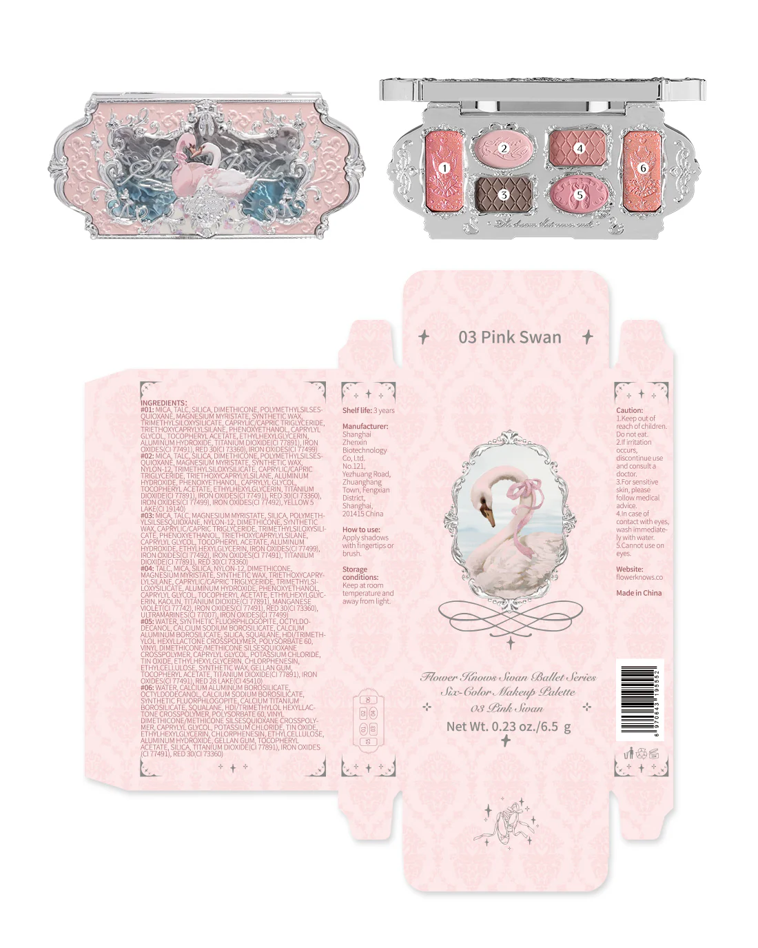 Swan Ballet Six-Color Makeup Palette - Image 23