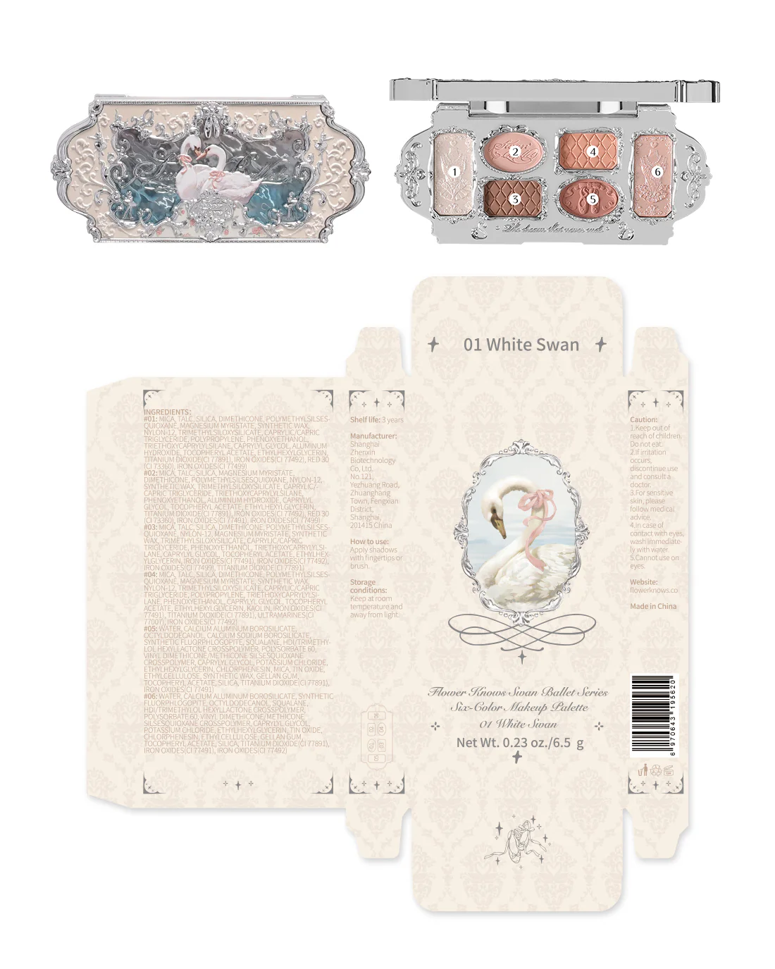 Swan Ballet Six-Color Makeup Palette - Image 8
