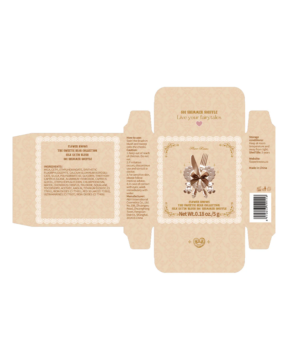 The Sweetie Bear Silk Satin Blush - Image 8